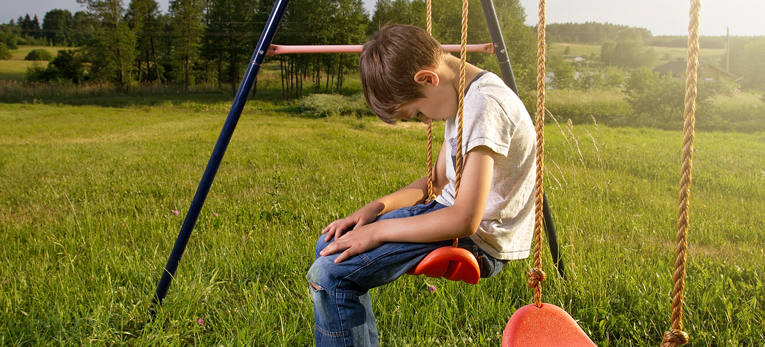 kid on a swing